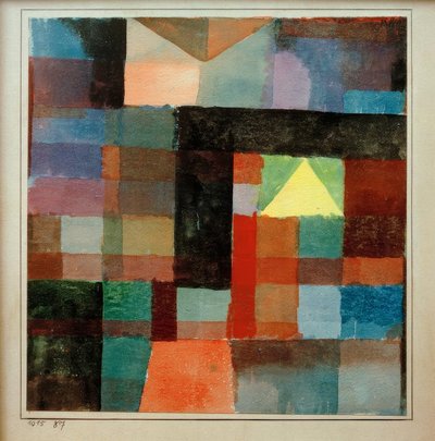 Spatial Architecture with the Yellow Pyramid / Cold-Warm by Paul Klee